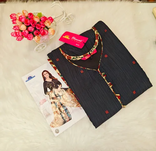 NAVY BLUE WITH CREAM PATIYALA SP10